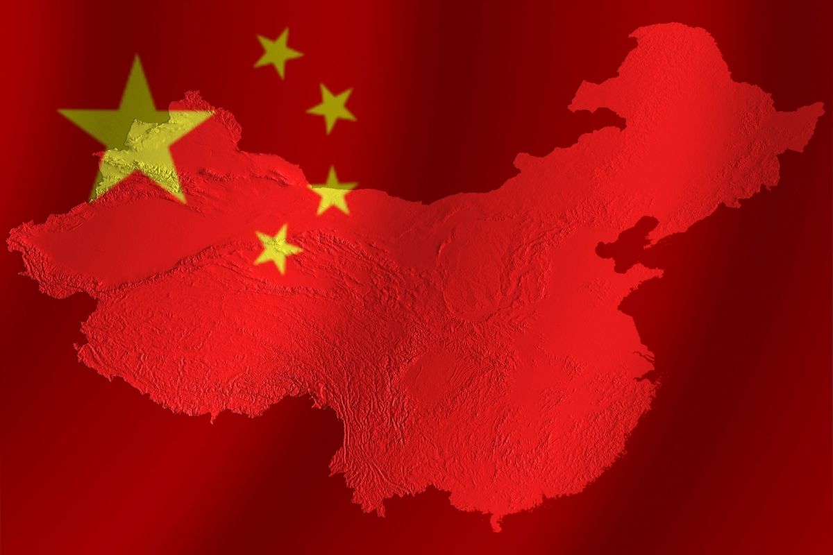 China on flag