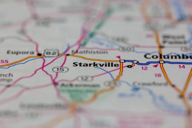 Starkville Mississippi map