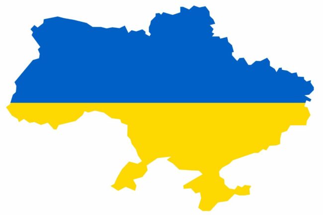 Ukraine flag map